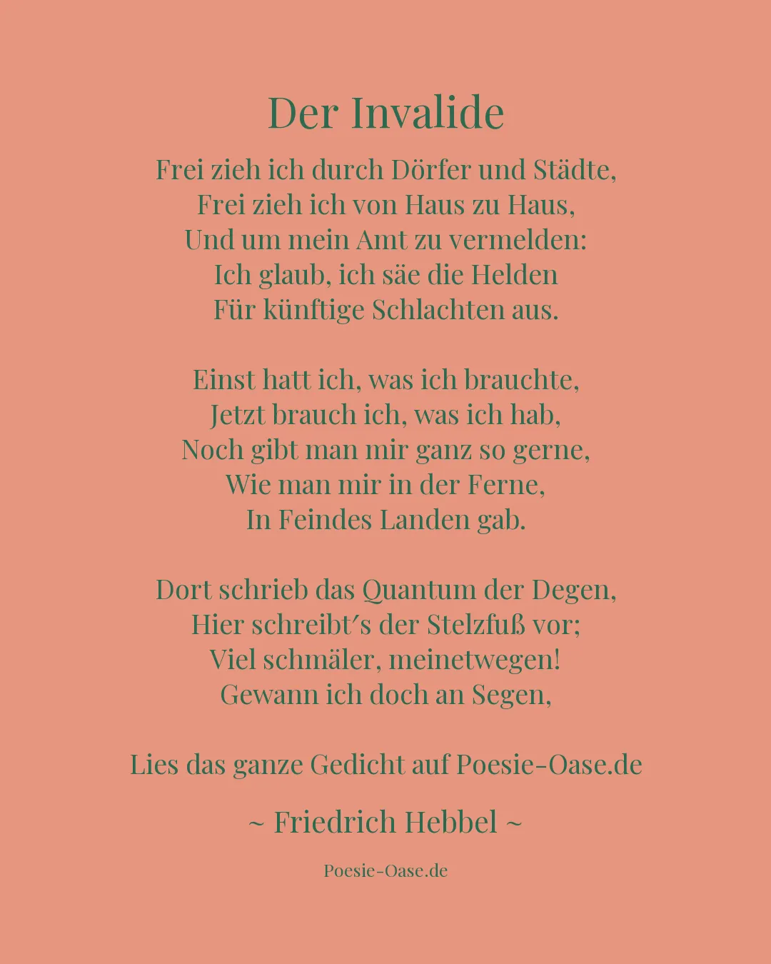 Illustration zu Der Invalide