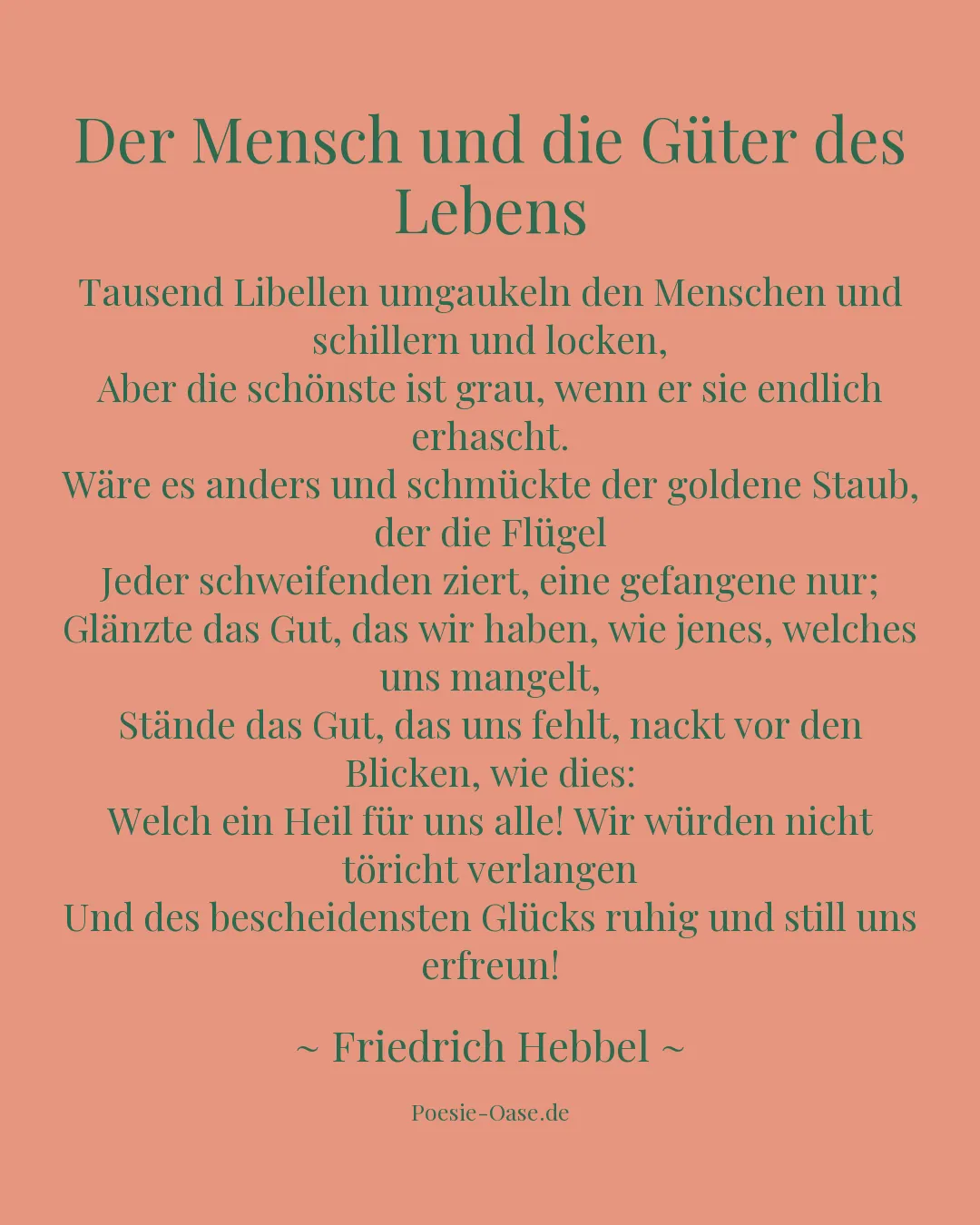 Illustration zu Der Mensch und die Güter des Lebens