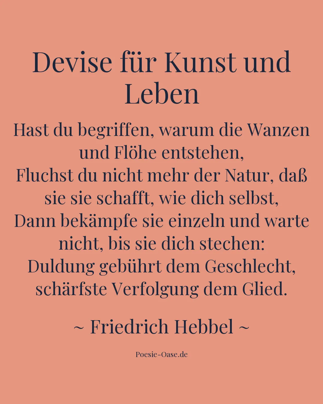 Illustration zu Devise für Kunst und Leben