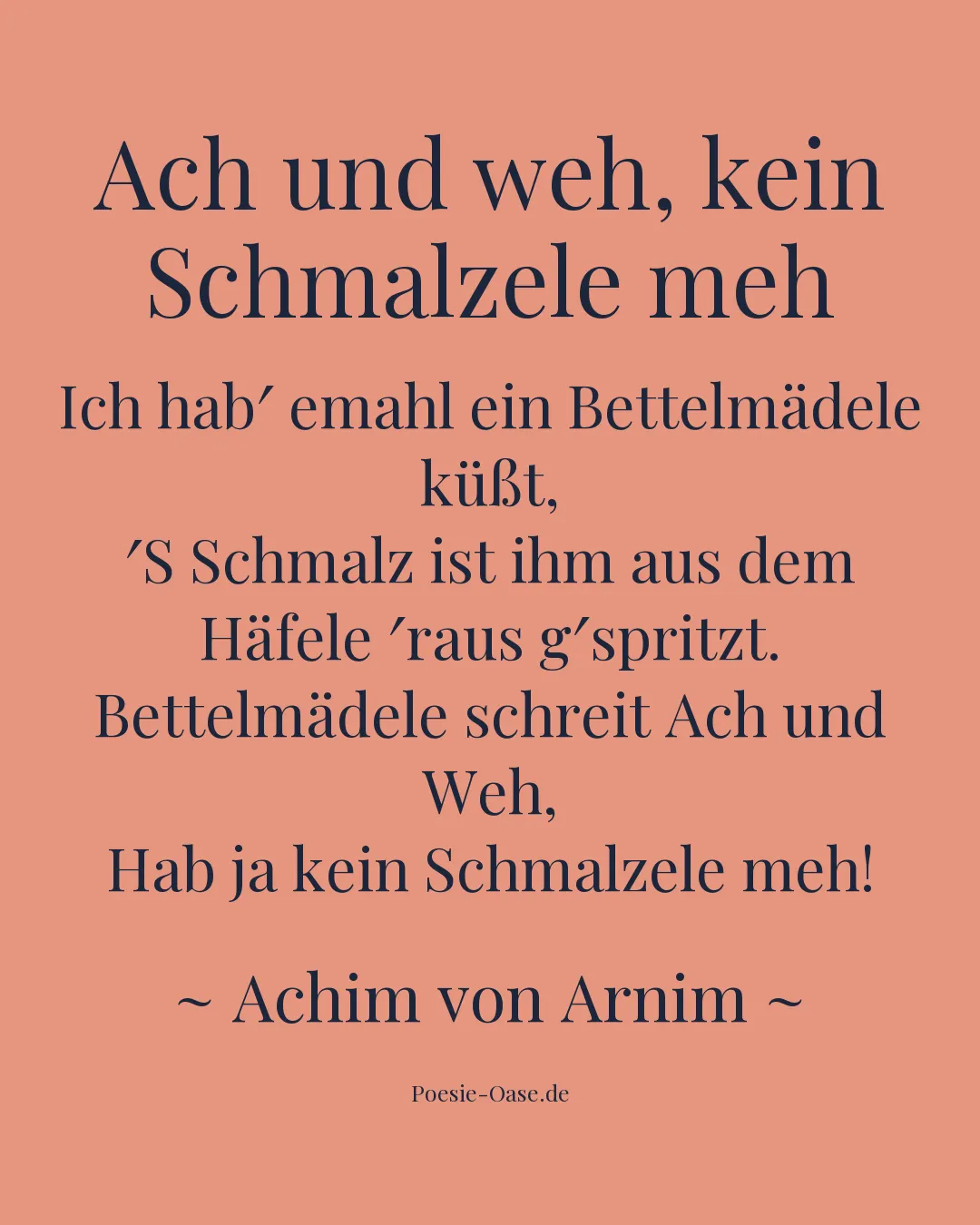 Illustration zu Ach und weh, kein Schmalzele meh