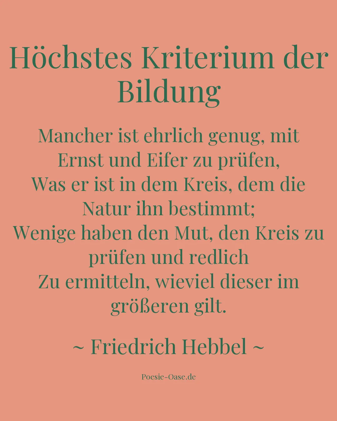 Illustration zu Höchstes Kriterium der Bildung
