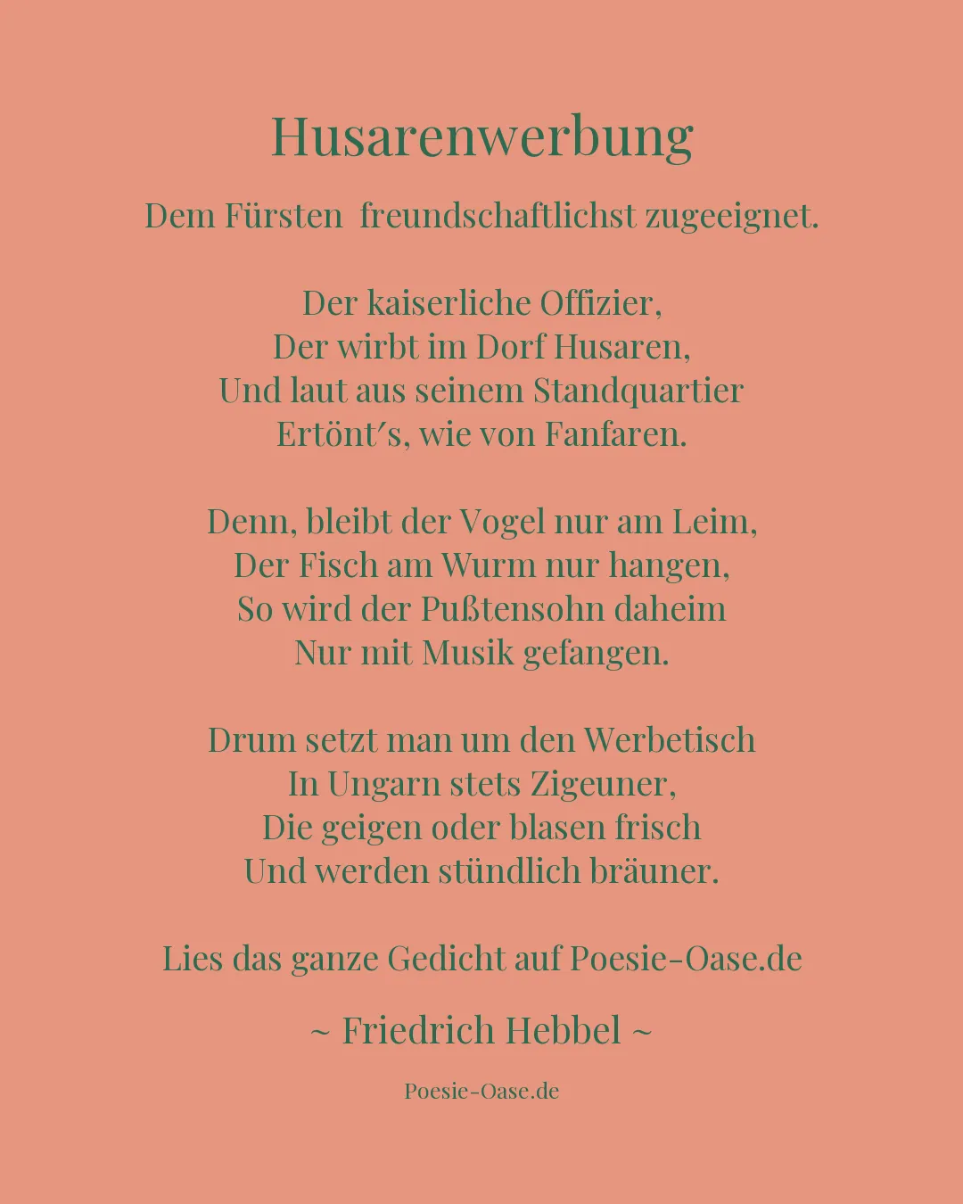 Illustration zu Husarenwerbung