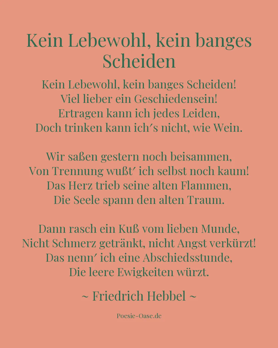 Illustration zu Kein Lebewohl, kein banges Scheiden