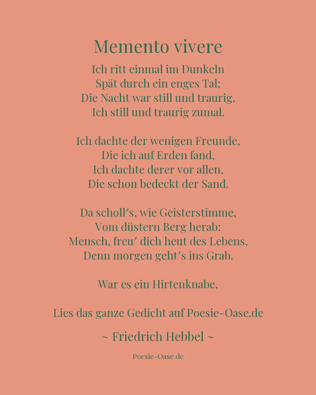 Illustration zu Memento vivere
