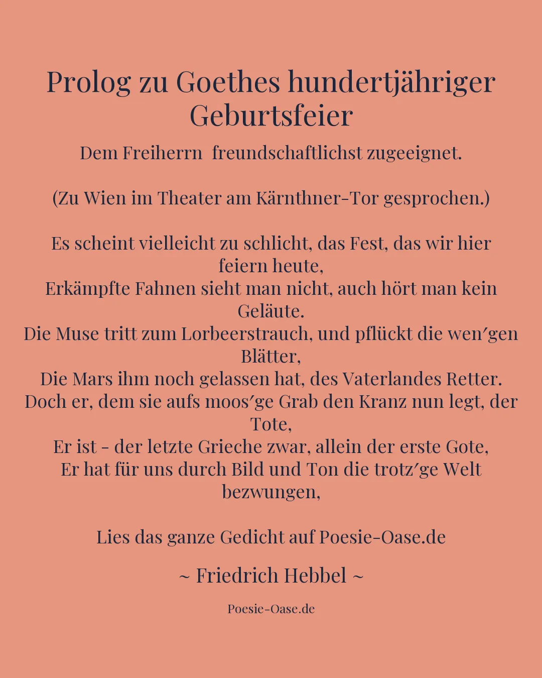 Illustration zu Prolog zu Goethes hundertjähriger Geburtsfeier