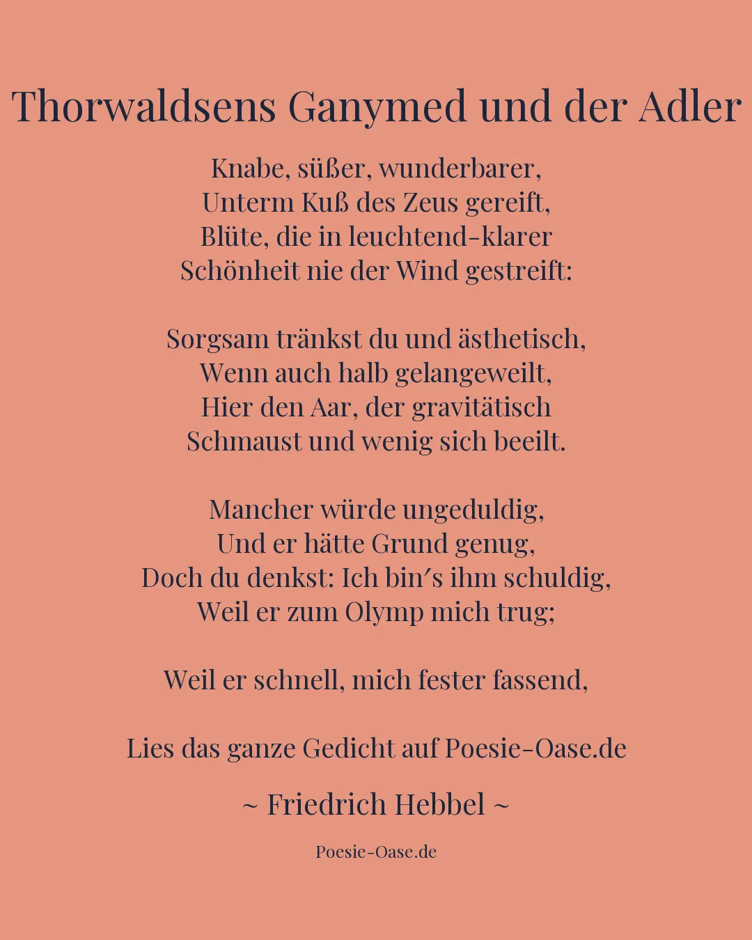 Illustration zu Thorwaldsens Ganymed und der Adler