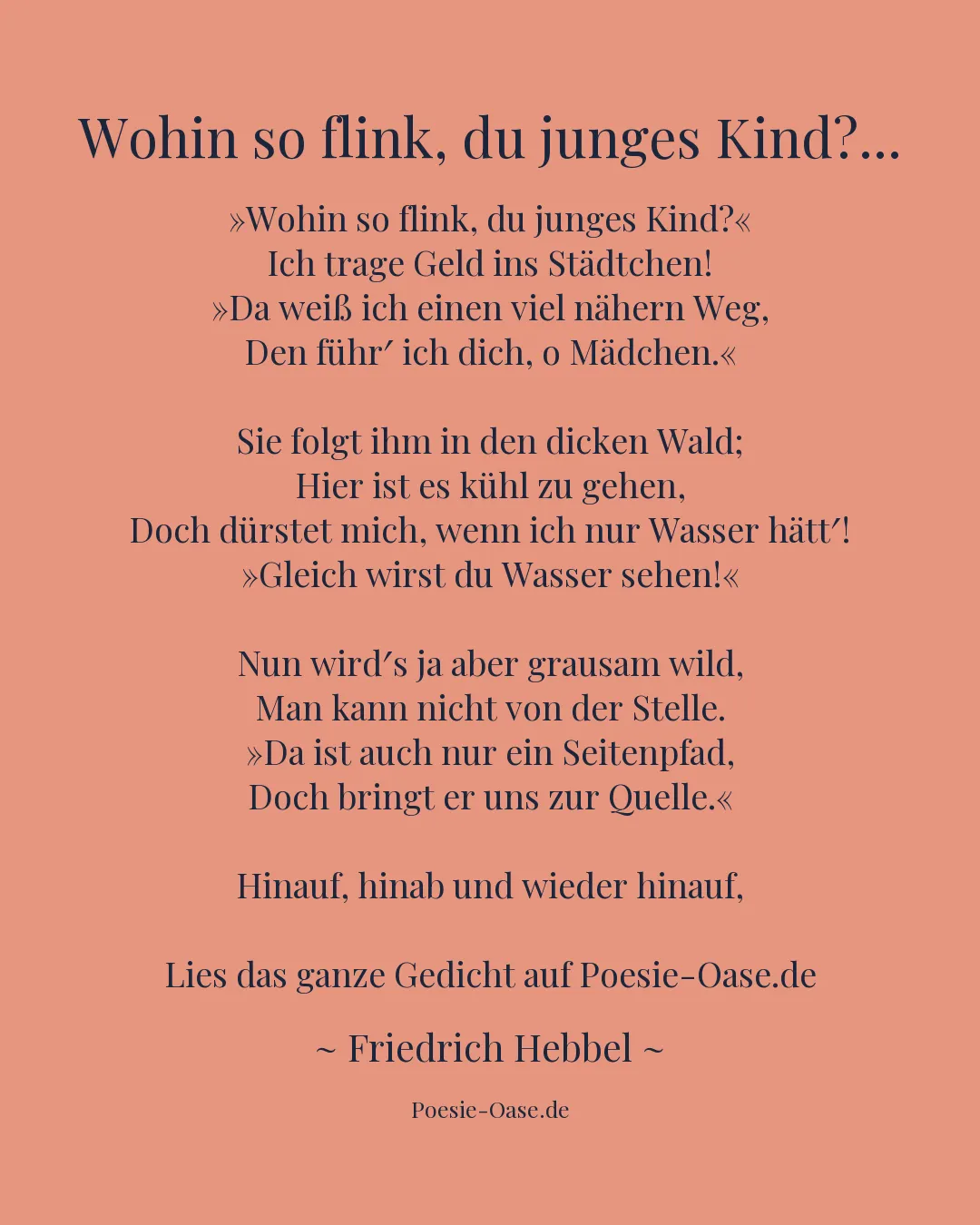 Illustration zu Wohin so flink, du junges Kind?...