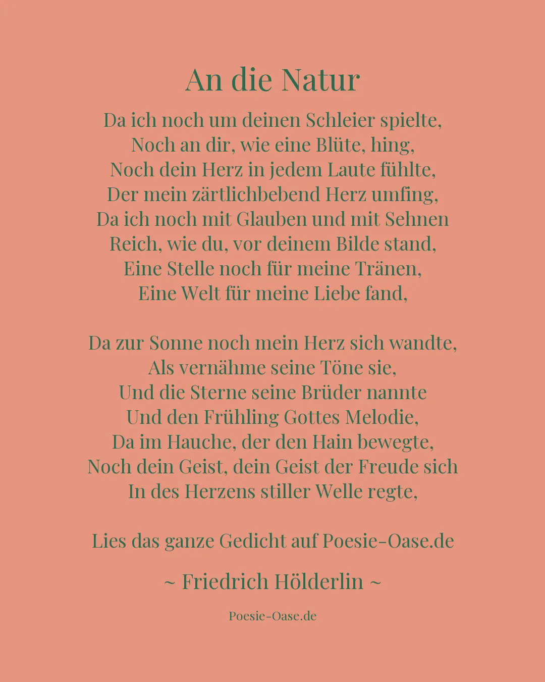 Illustration zu An die Natur
