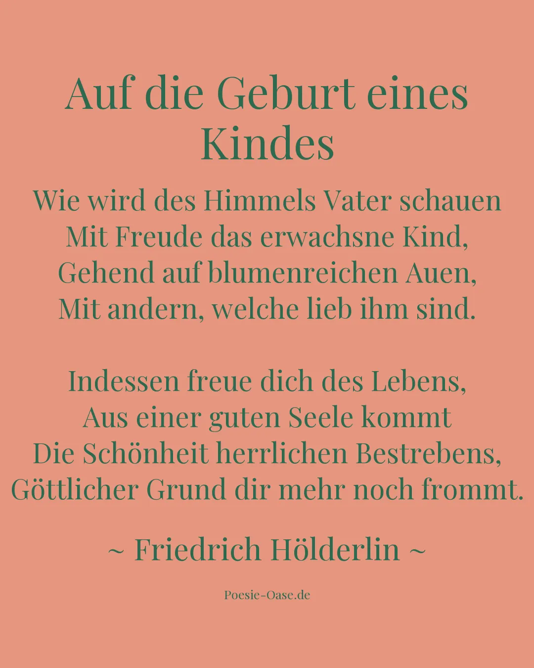 Illustration zu Auf die Geburt eines Kindes