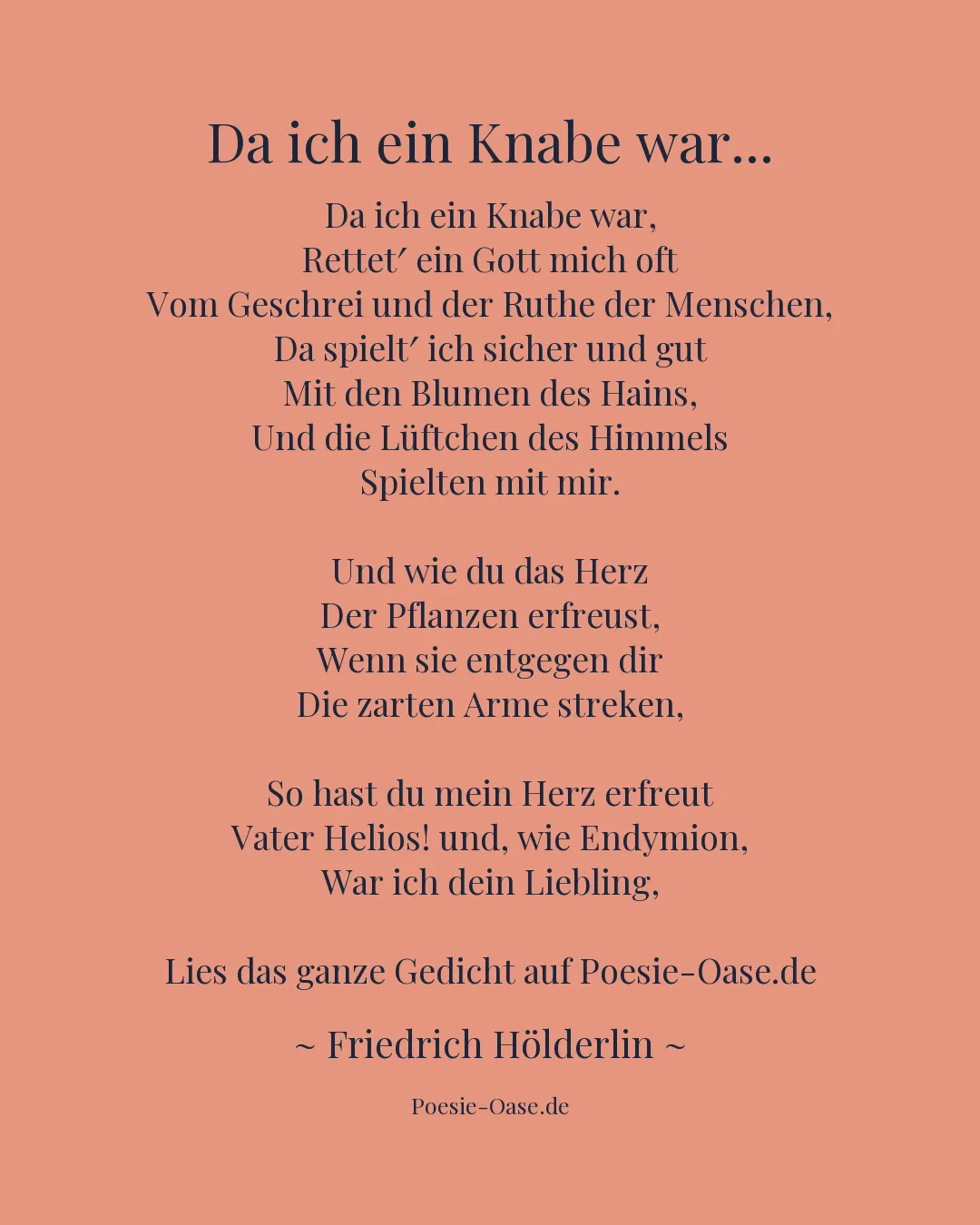 Illustration zu Da ich ein Knabe war...