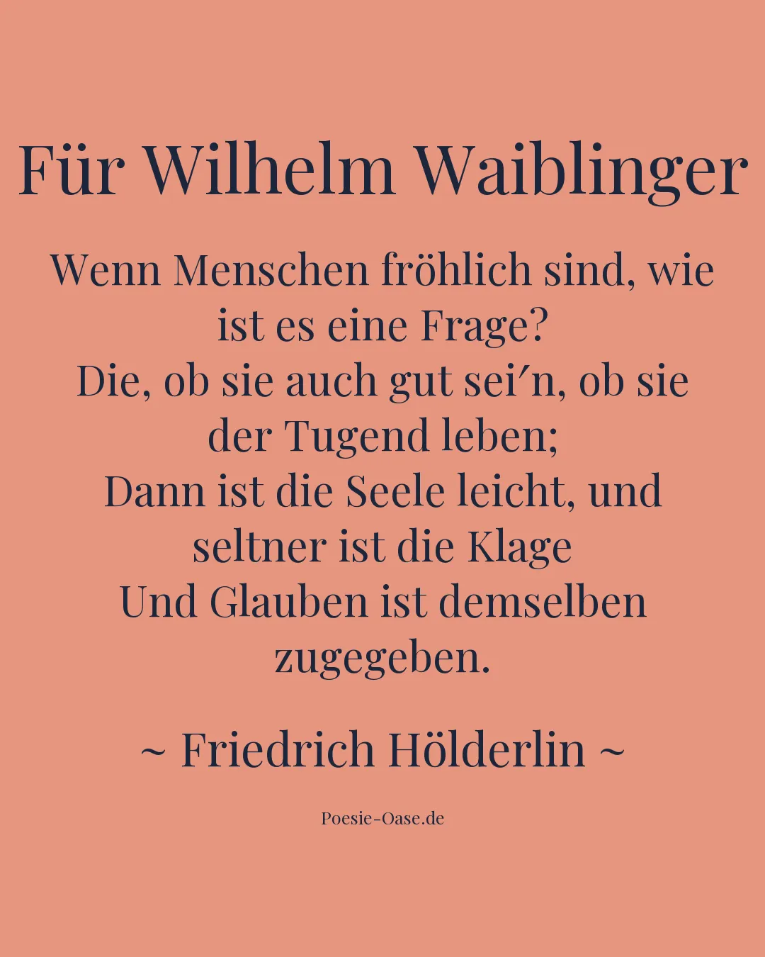 Illustration zu Für Wilhelm Waiblinger