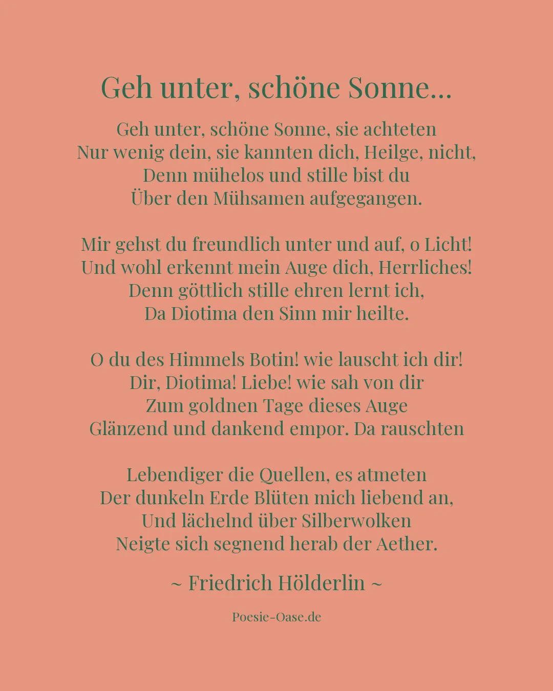 Illustration zu Geh unter, schöne Sonne...