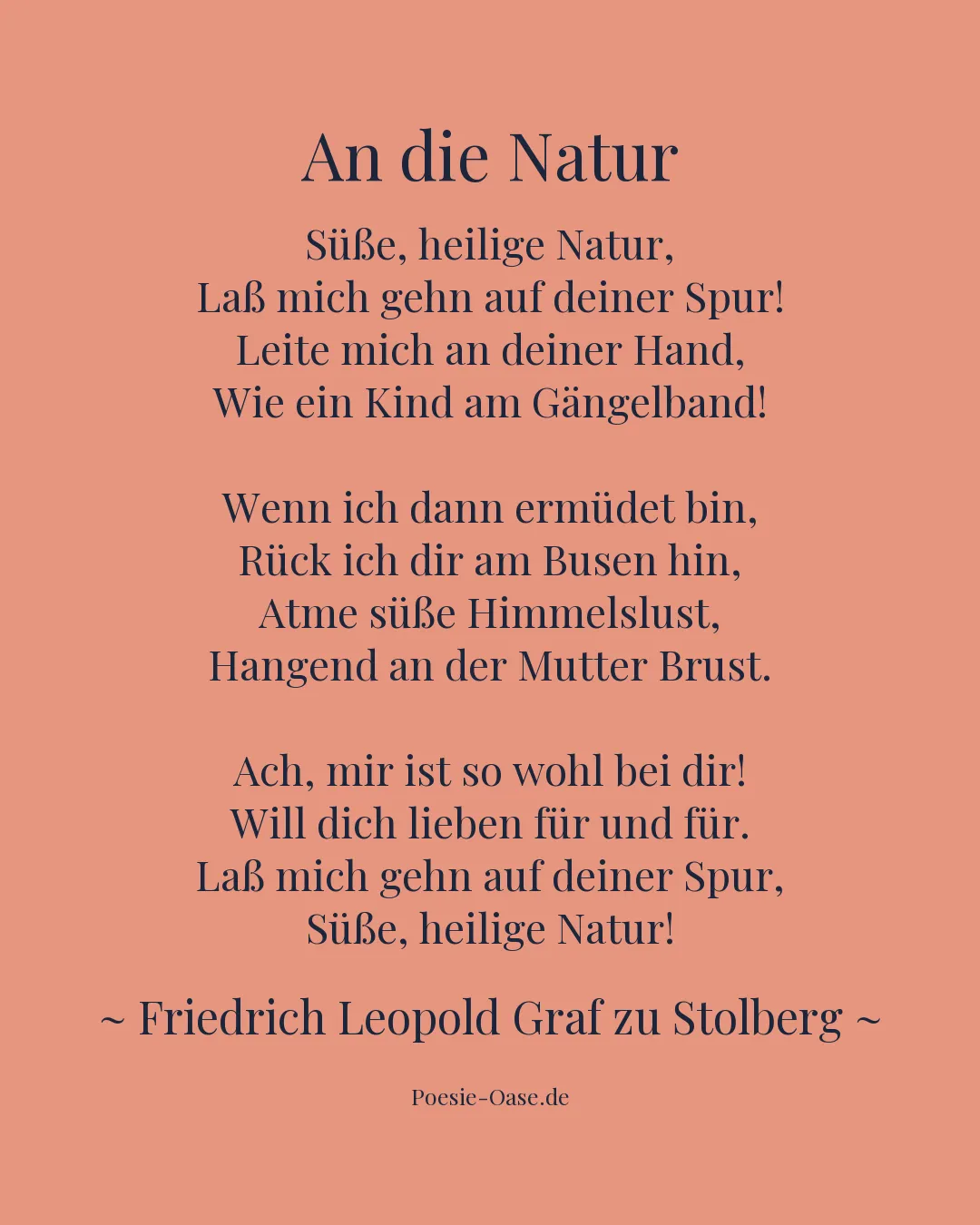 Illustration zu An die Natur