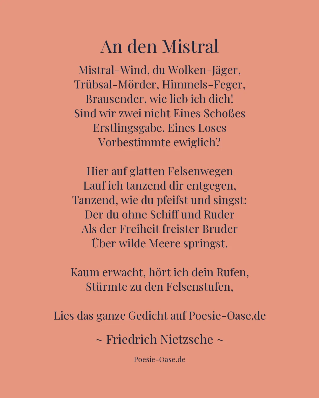 Illustration zu An den Mistral
