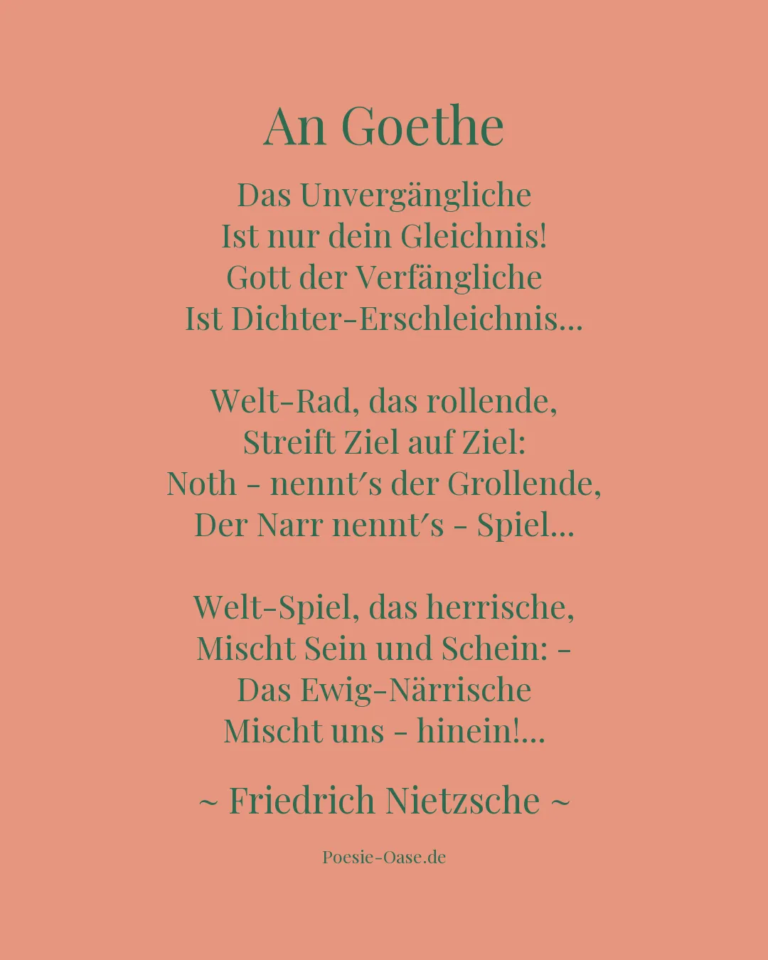 Illustration zu An Goethe