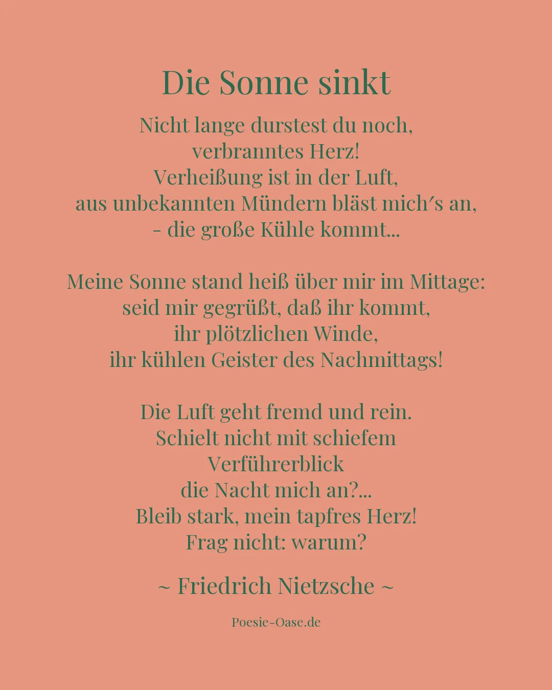 Illustration zu Die Sonne sinkt