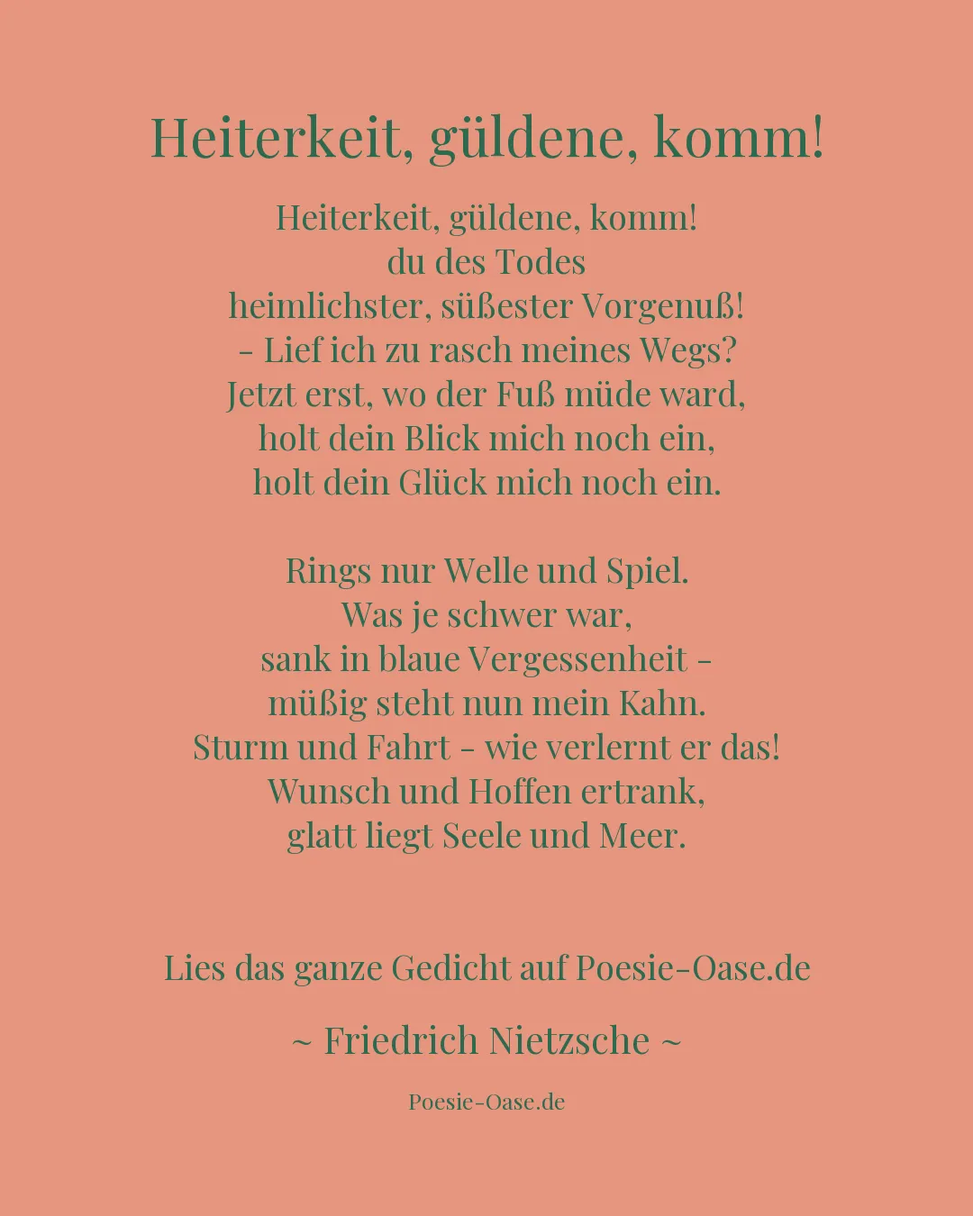 Illustration zu Heiterkeit, güldene, komm!