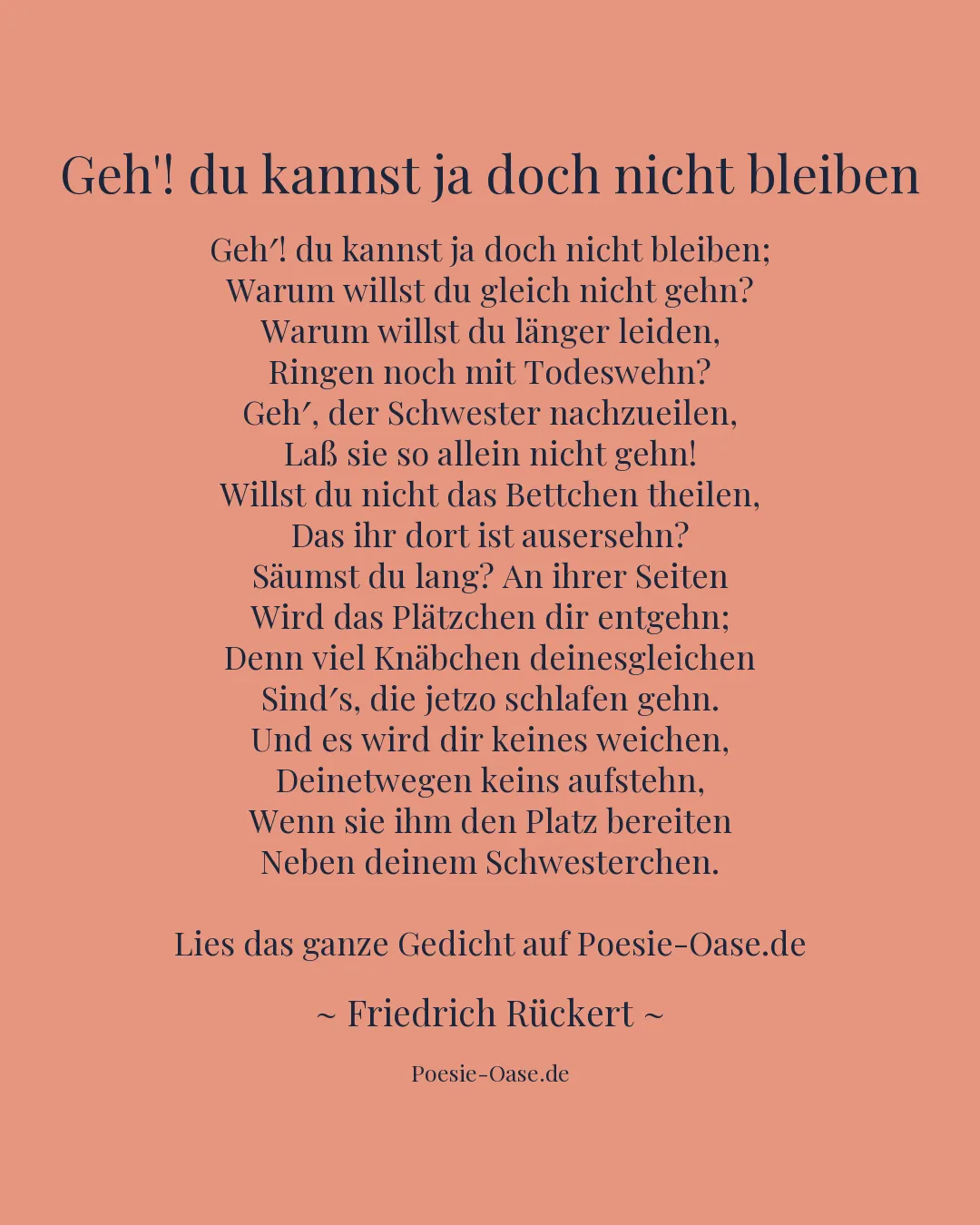 Illustration zu Geh'! du kannst ja doch nicht bleiben