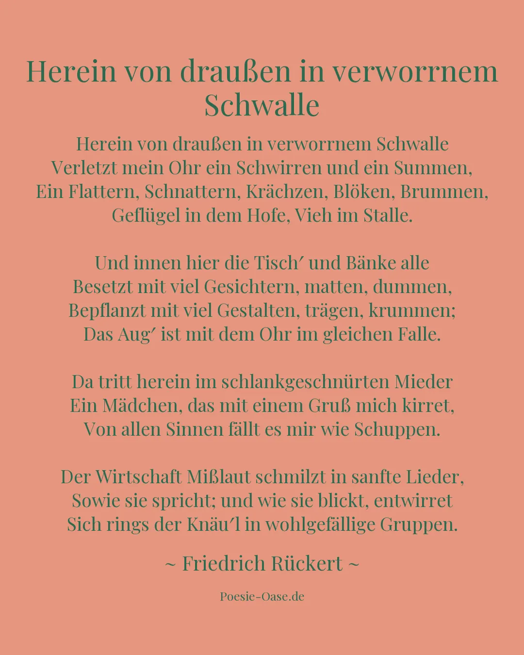 Illustration zu Herein von draußen in verworrnem Schwalle