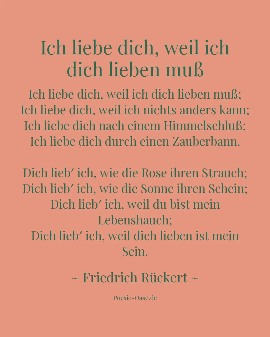 Illustration zu Ich liebe dich, weil ich dich lieben muß