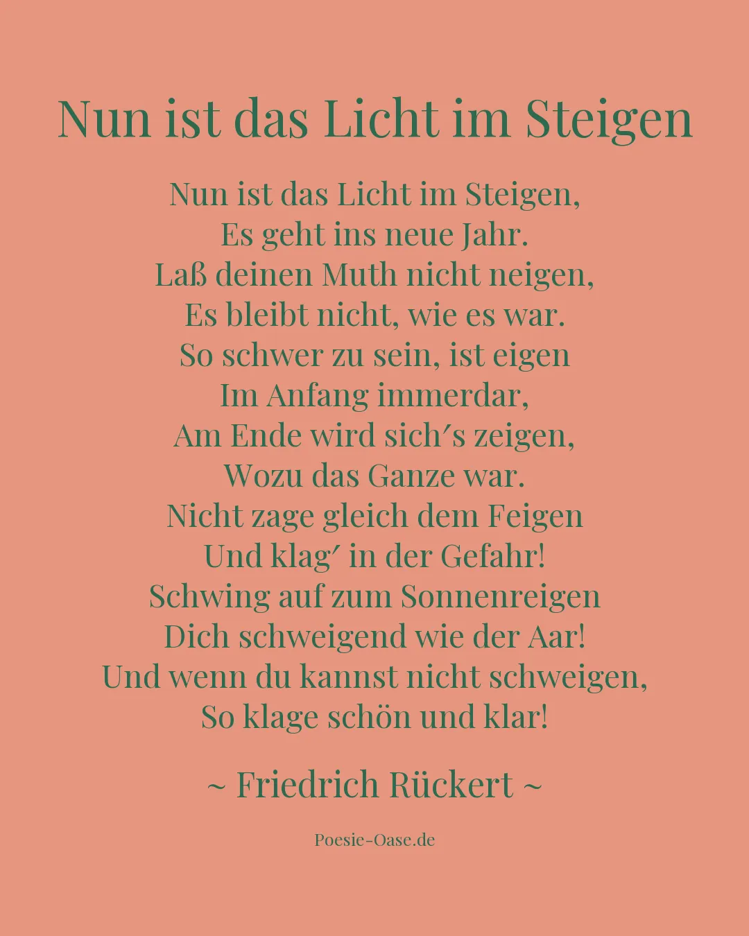 Illustration zu Nun ist das Licht im Steigen