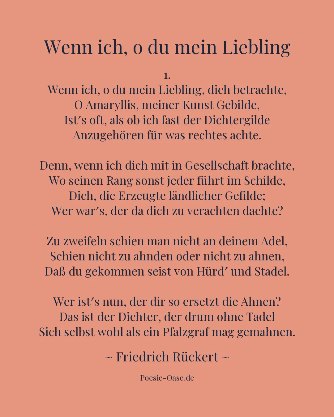 Illustration zu Wenn ich, o du mein Liebling
