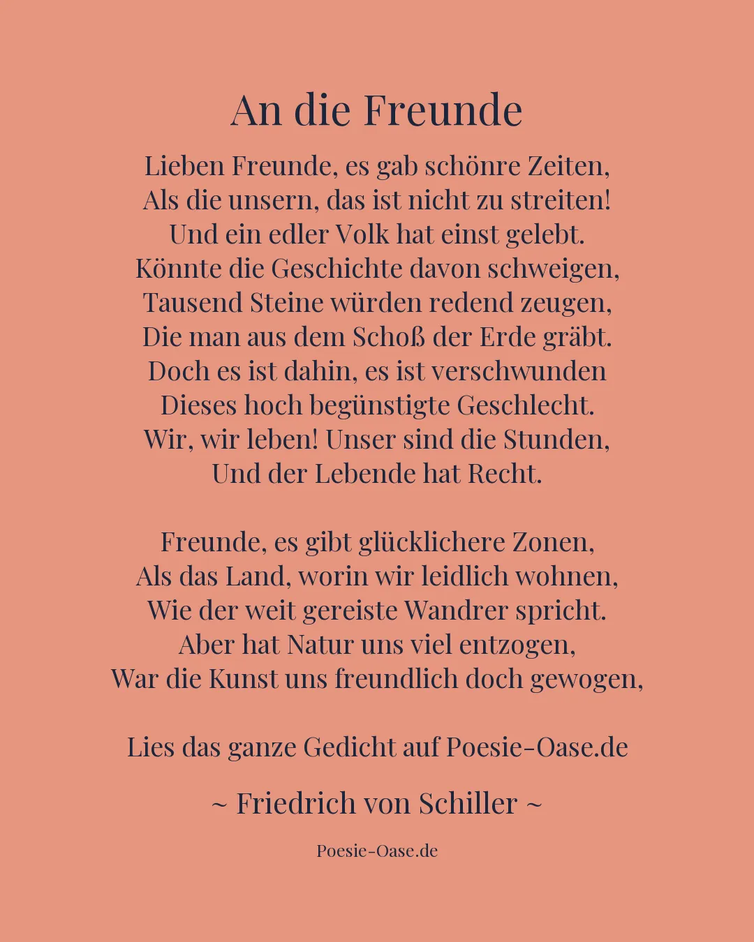 Illustration zu An die Freunde