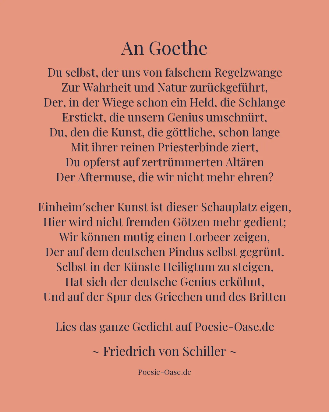 Illustration zu An Goethe