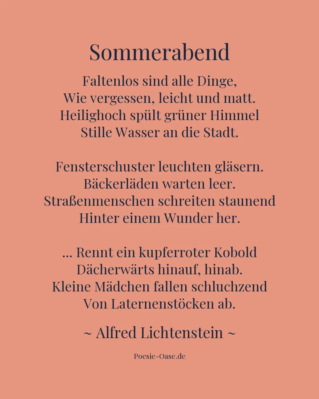 Illustration zu Sommerabend