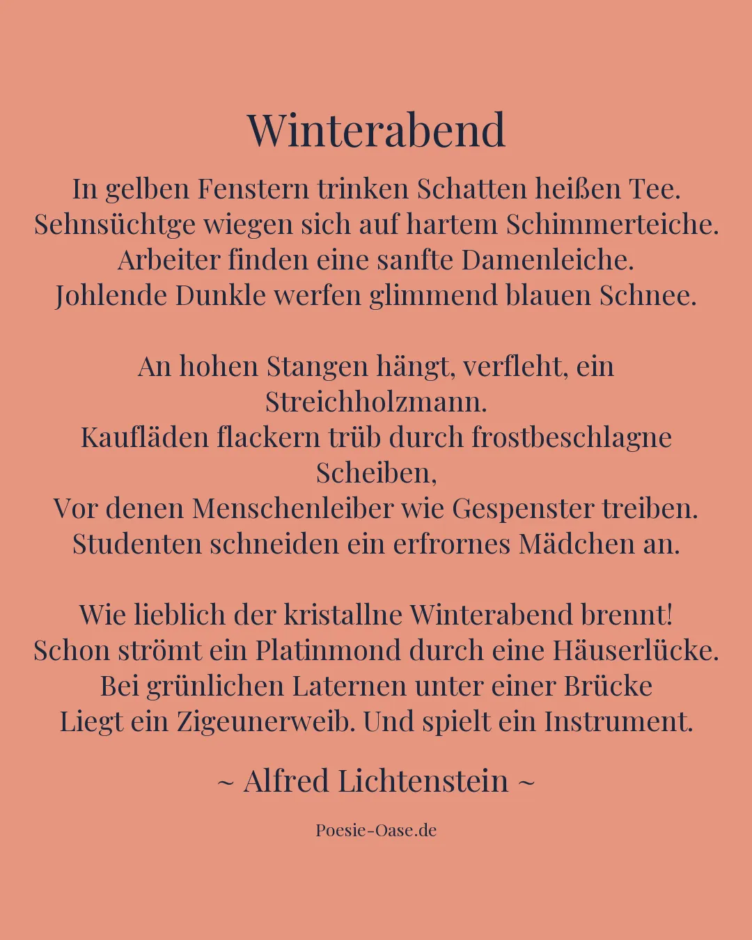 Illustration zu Winterabend