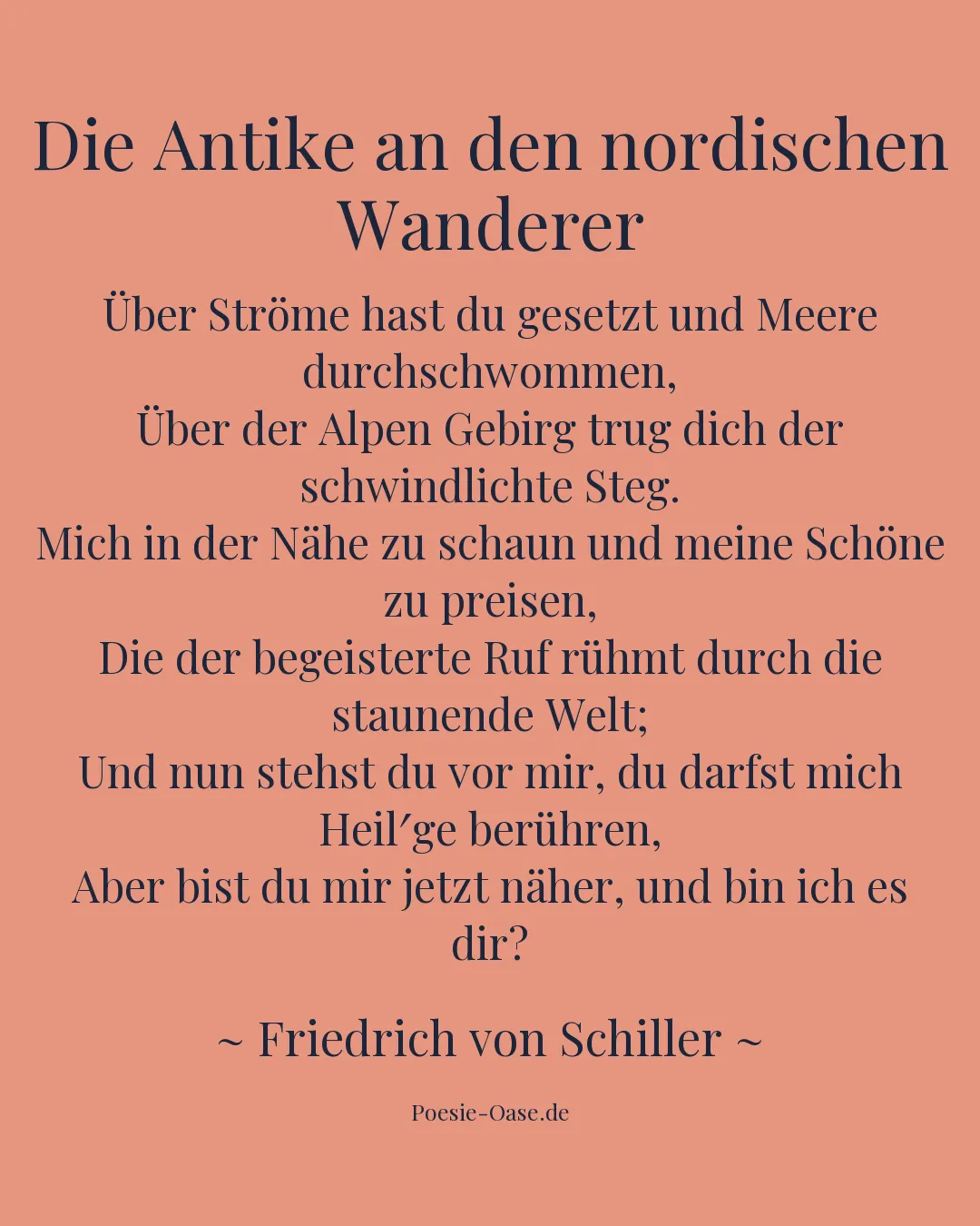 Illustration zu Die Antike an den nordischen Wanderer