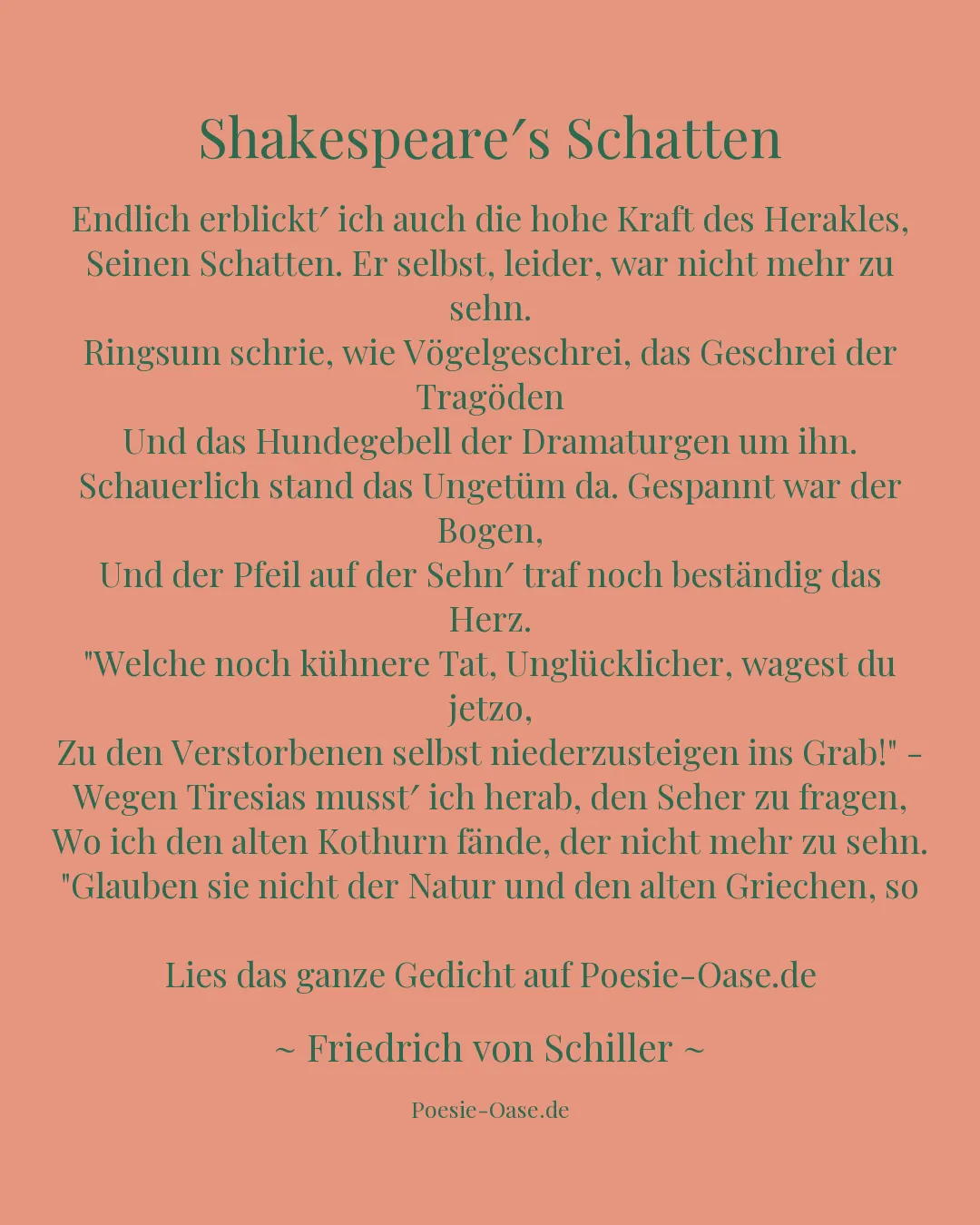 Illustration zu Shakespeare′s Schatten