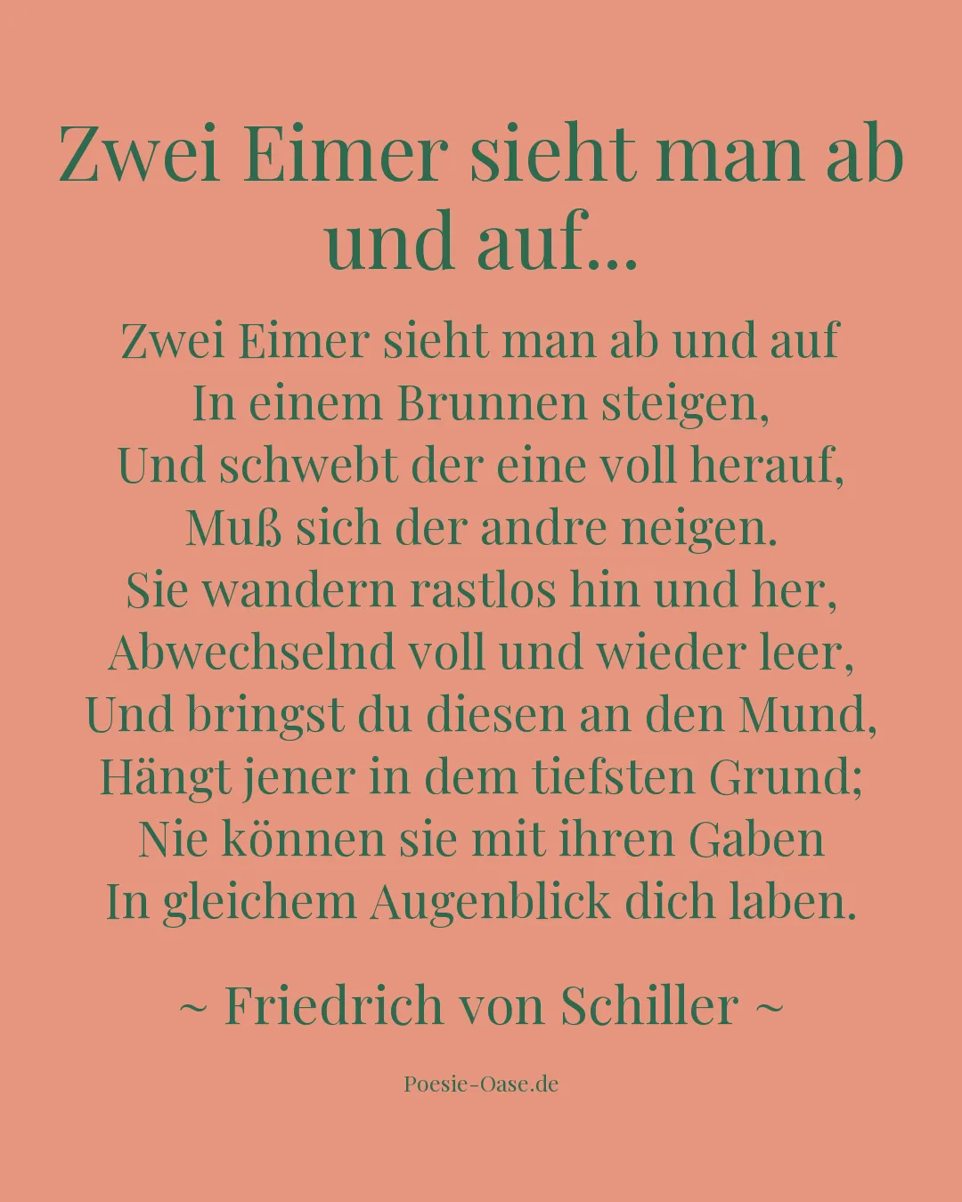 Illustration zu Zwei Eimer sieht man ab und auf...