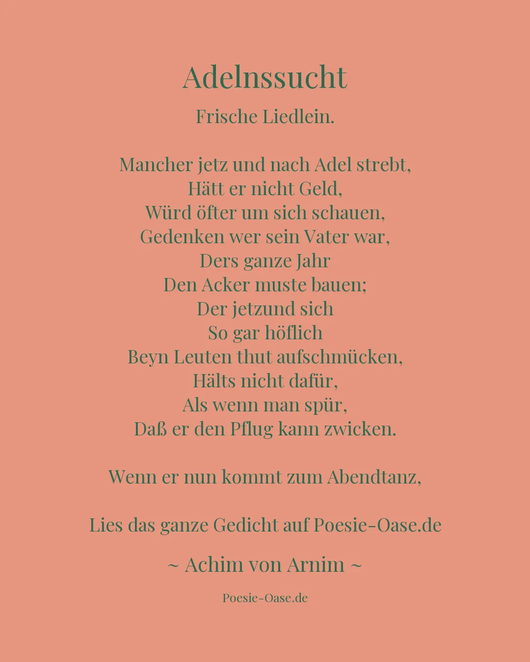 Illustration zu Adelnssucht