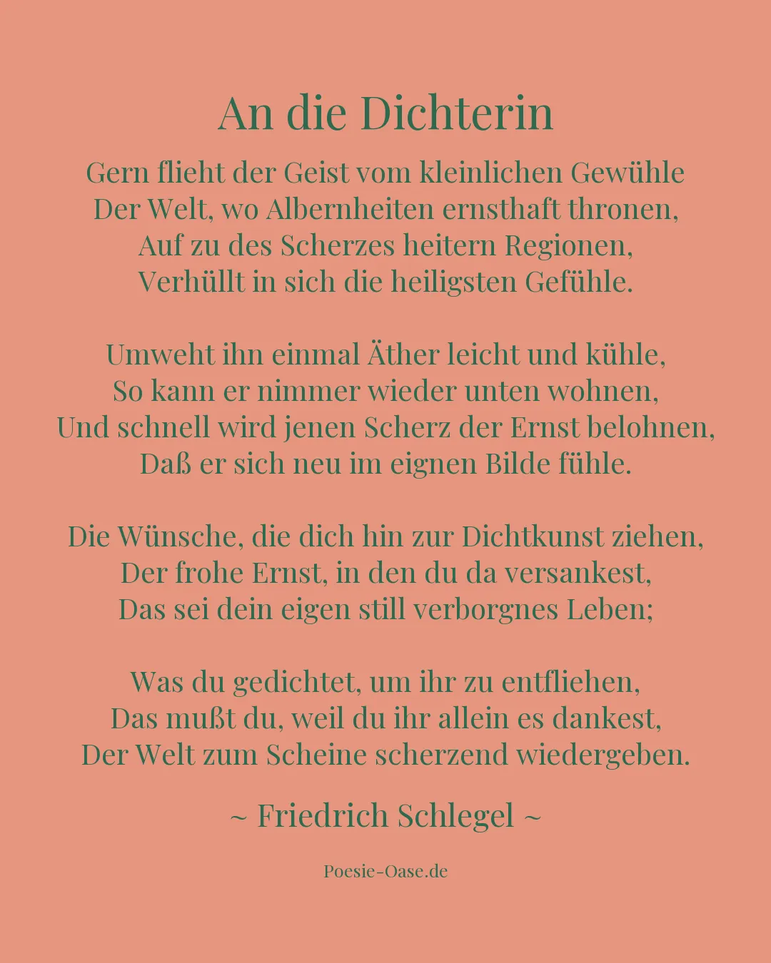 Illustration zu An die Dichterin