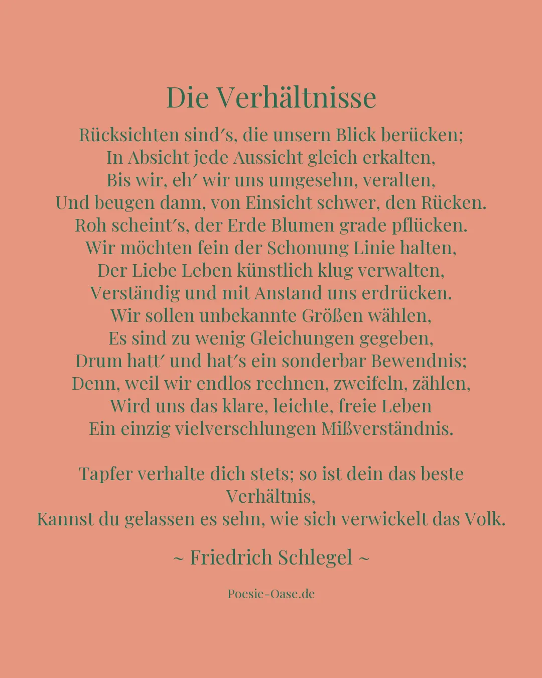 Illustration zu Die Verhältnisse