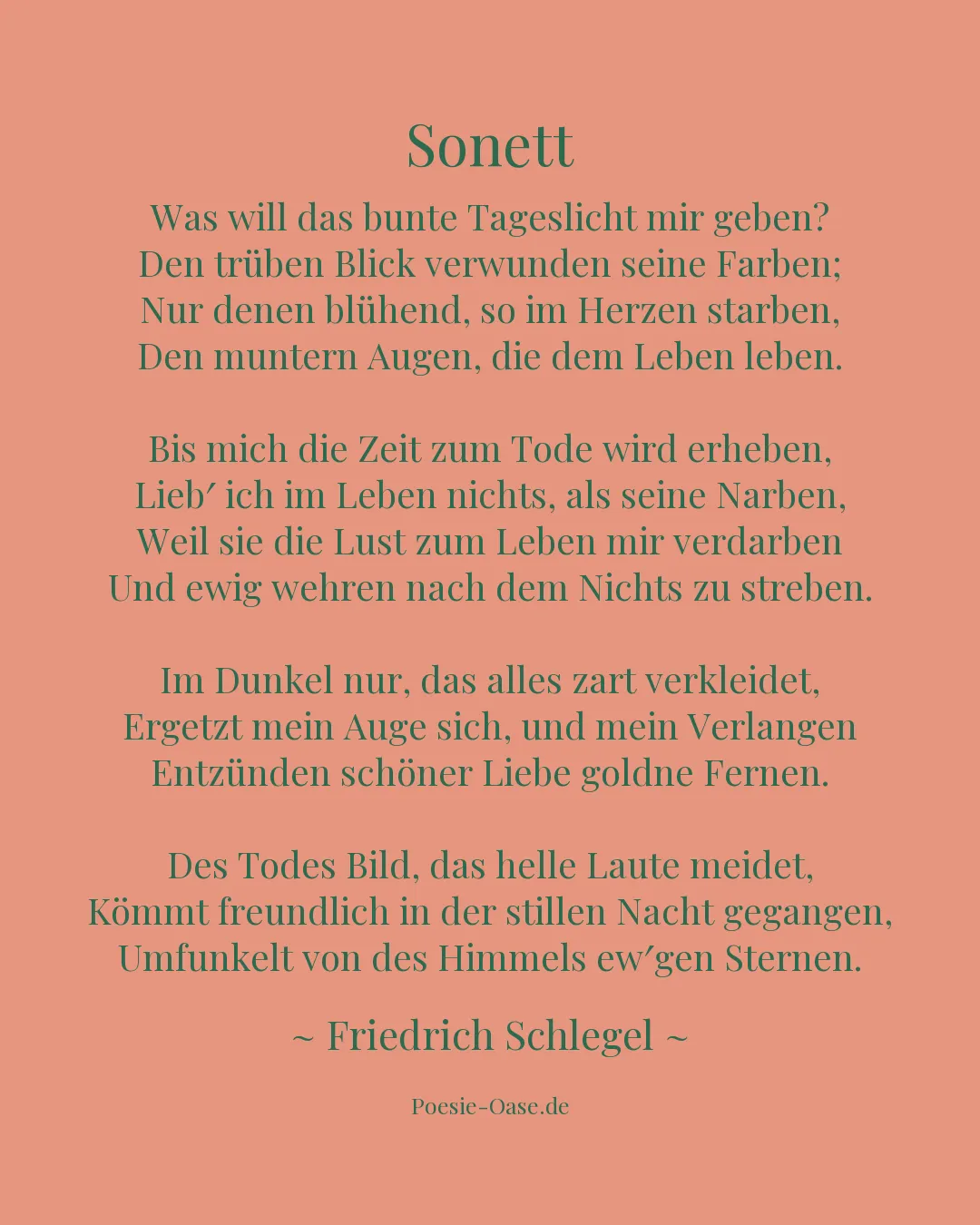 Illustration zu Sonett
