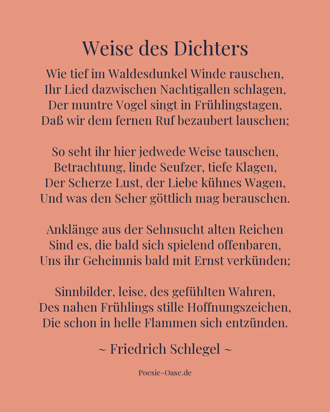 Illustration zu Weise des Dichters