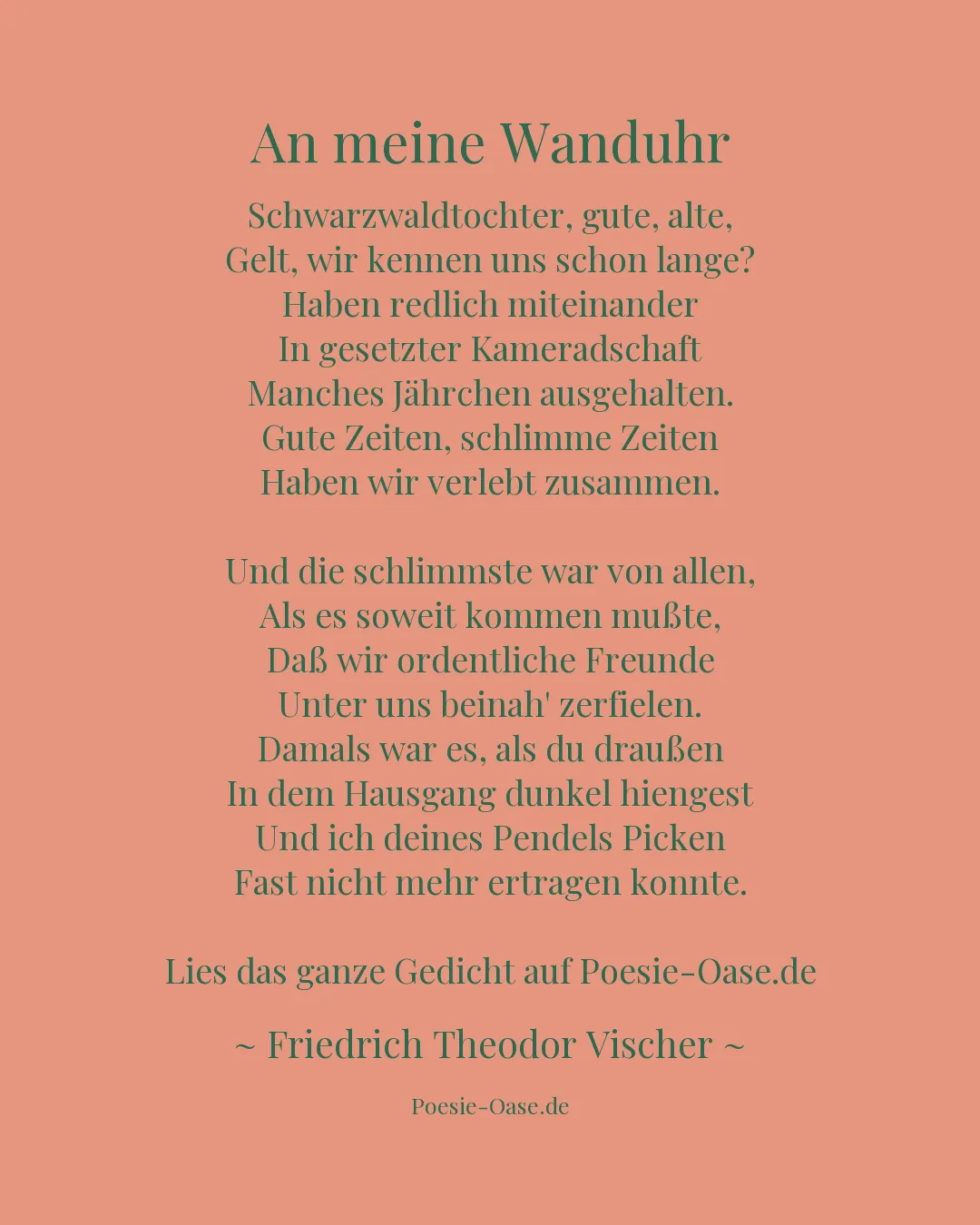 Illustration zu An meine Wanduhr