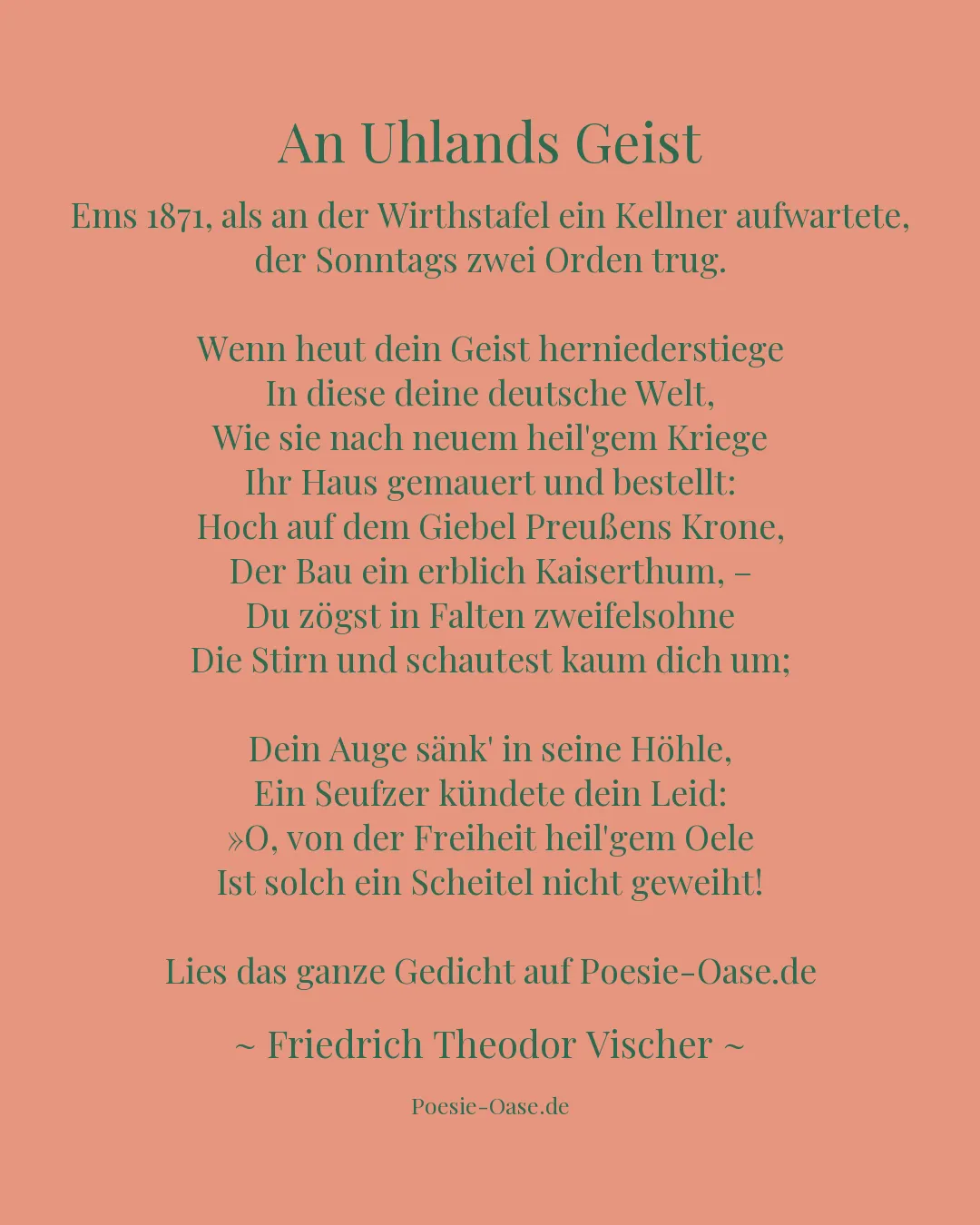 Illustration zu An Uhlands Geist