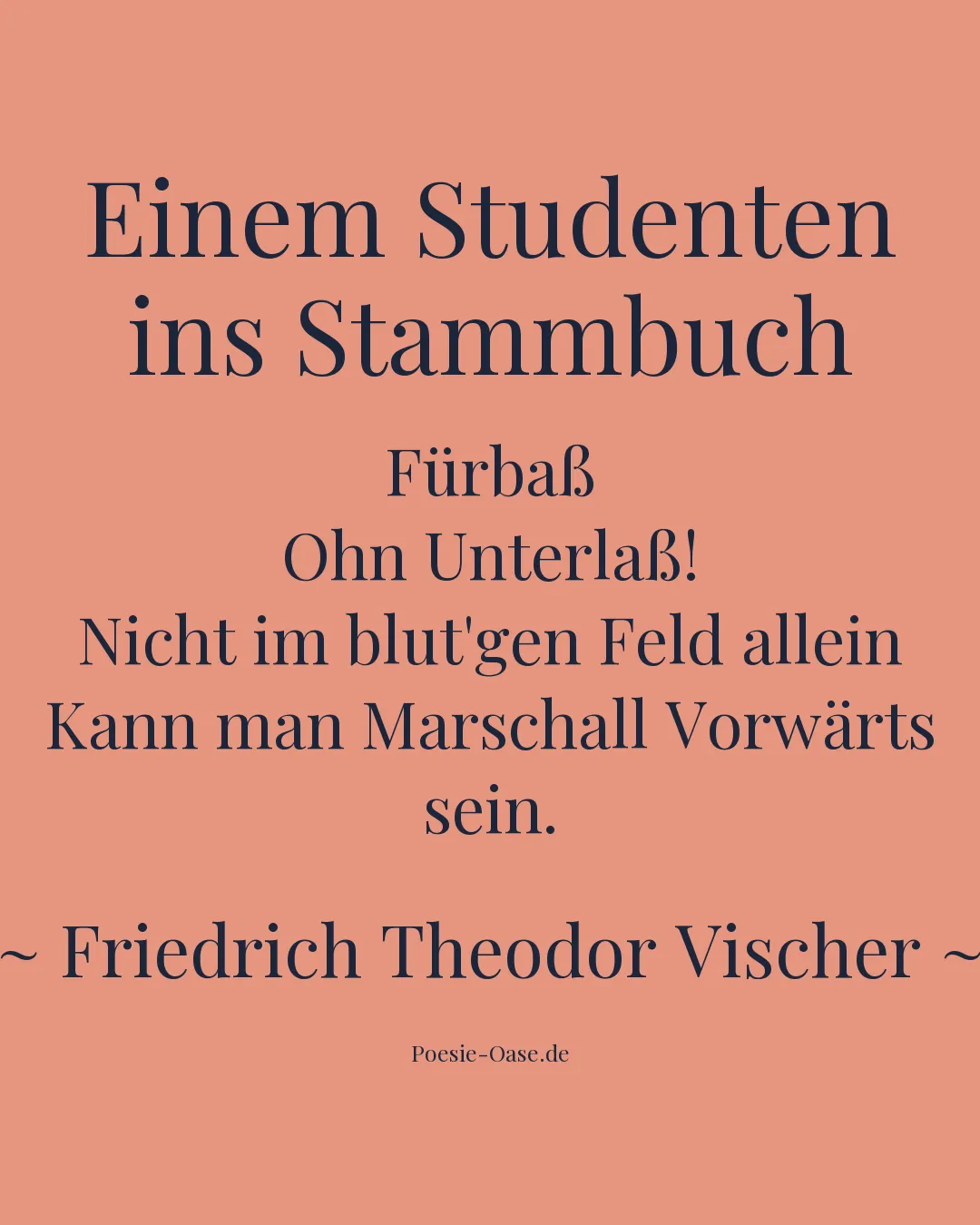 Illustration zu Einem Studenten ins Stammbuch