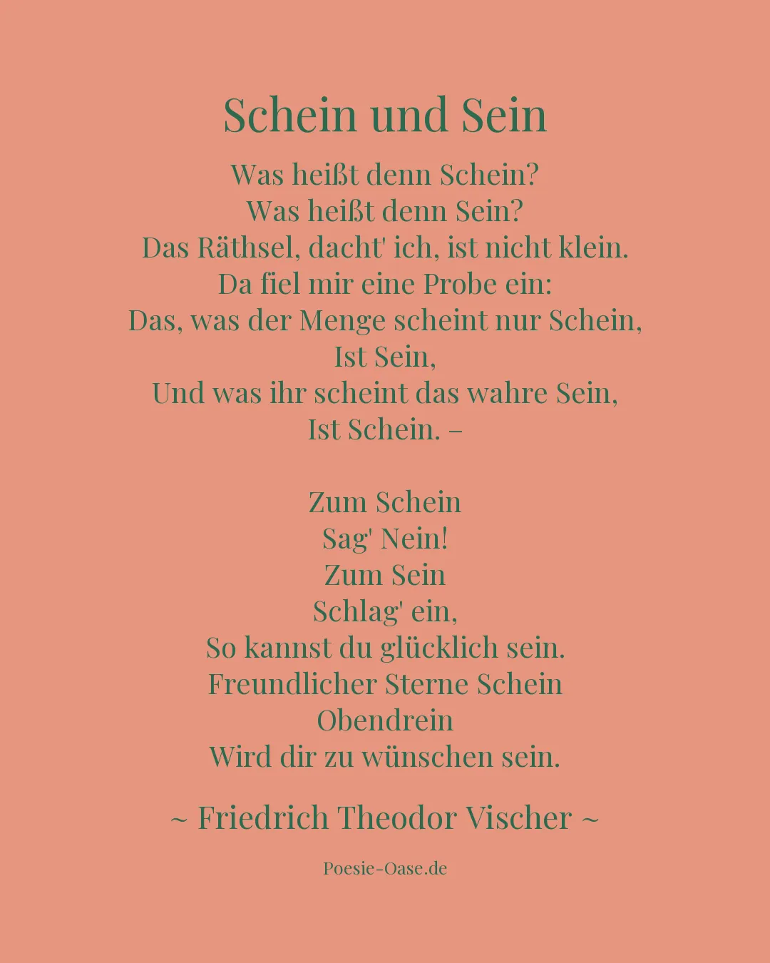 Illustration zu Schein und Sein