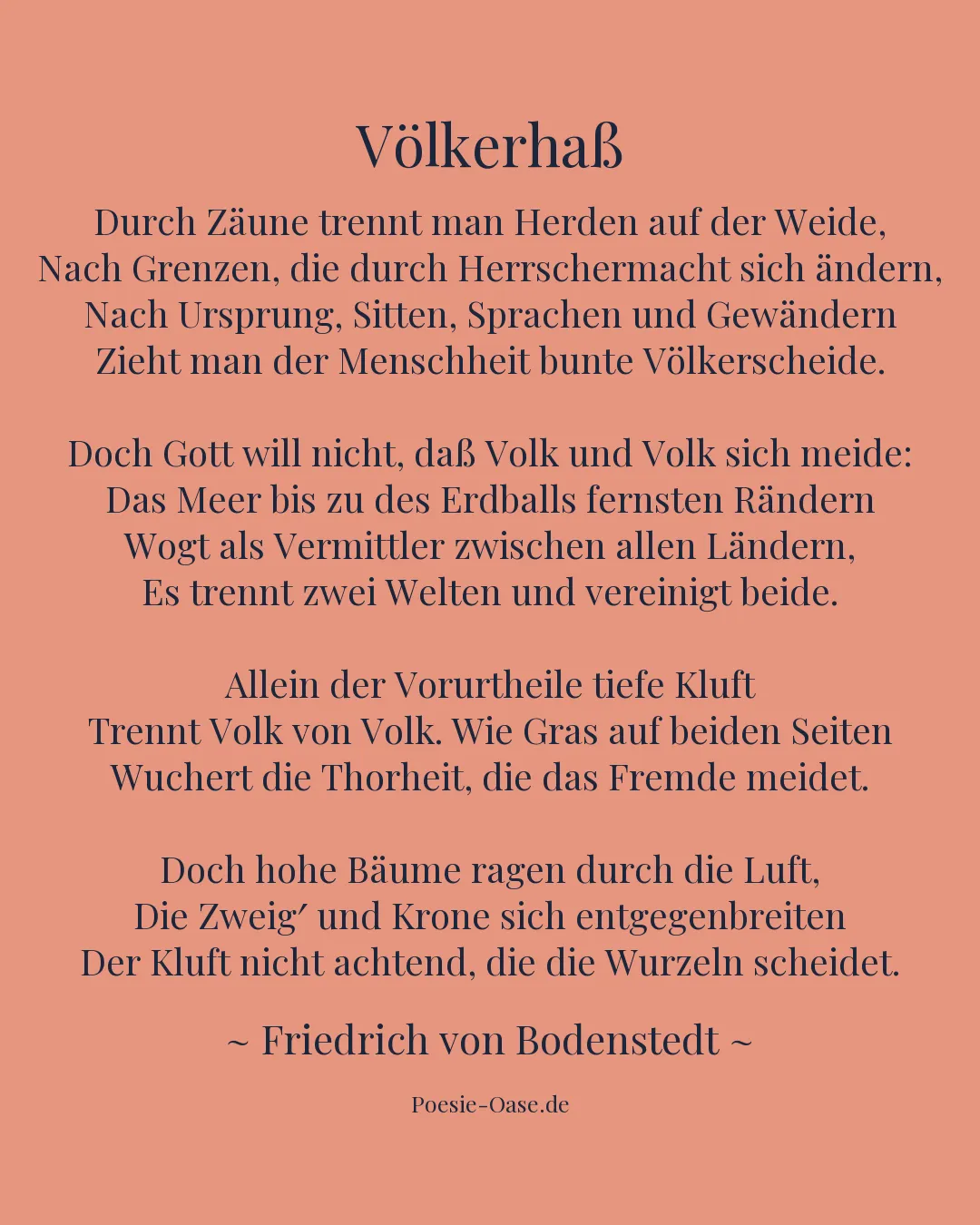 Illustration zu Völkerhaß