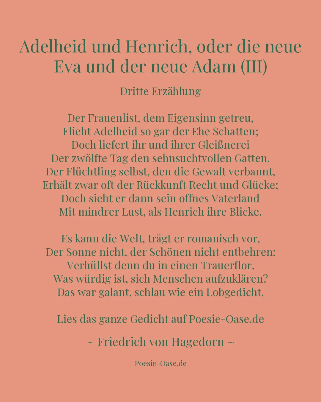 Illustration zu Adelheid und Henrich, oder die neue Eva und der neue Adam (III)