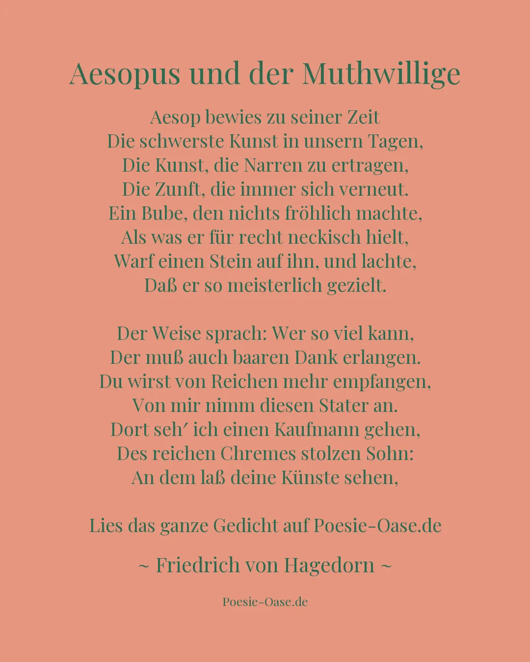 Illustration zu Aesopus und der Muthwillige