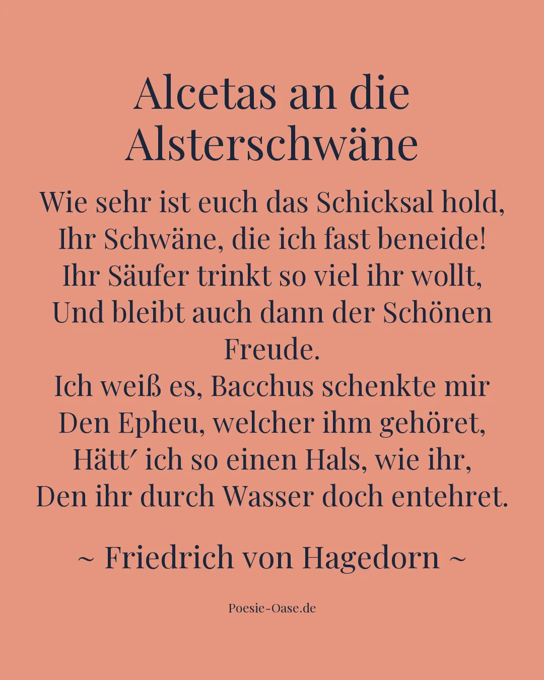 Illustration zu Alcetas an die Alsterschwäne