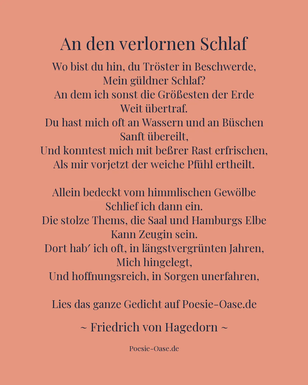 Illustration zu An den verlornen Schlaf
