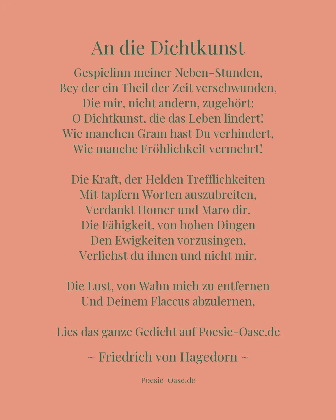 Illustration zu An die Dichtkunst