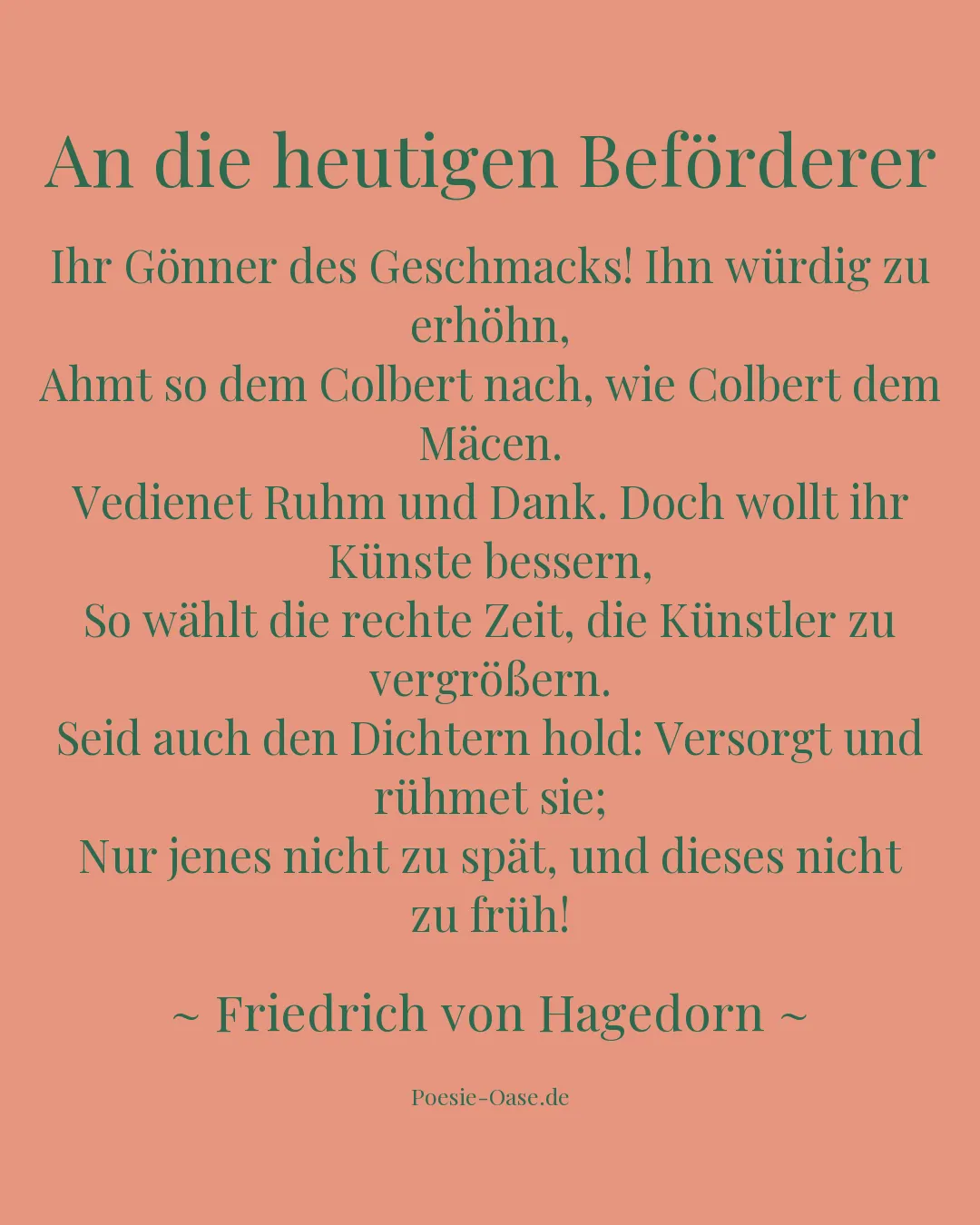 Illustration zu An die heutigen Beförderer