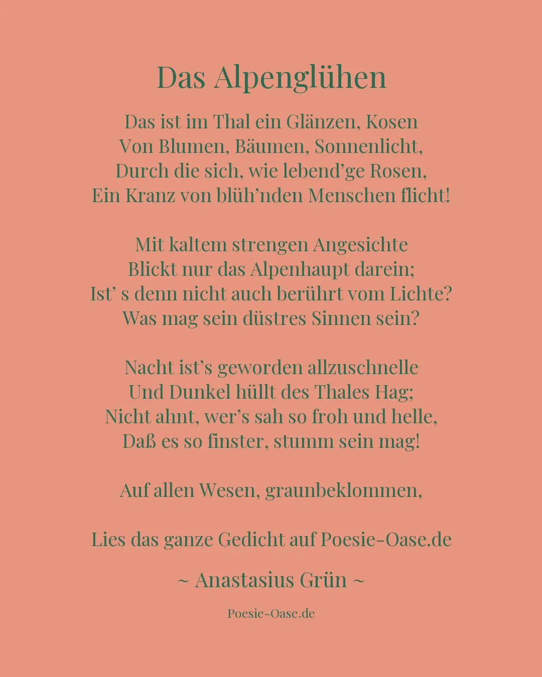 Illustration zu Das Alpenglühen